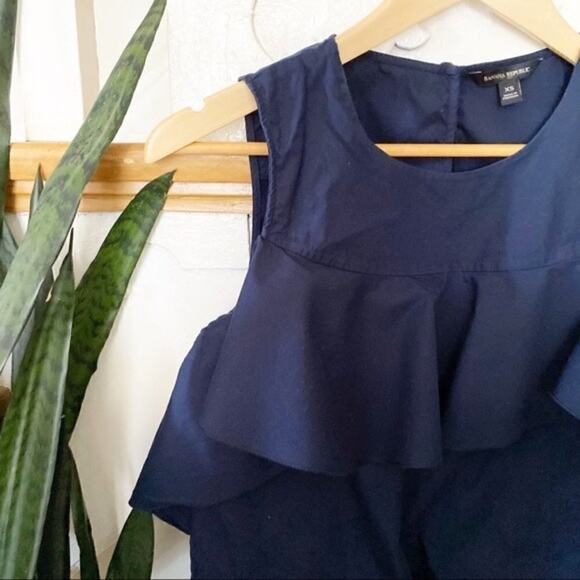 Banana republic ruffle drawstring waist blouse - Picture 2 of 7